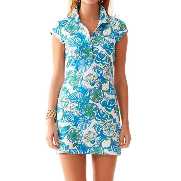 Lilly Pulitzer Dresses & Skirts - Floral Blue and Green Dress.